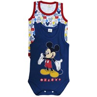 Mickey Mouse MC4212 Erkek 2 li Body Lacivert 6-9 Ay (68-74 Cm) 33442151