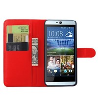 Microsonic HTC Desire 826 Kılıf Cüzdanlı Deri Kırmızı