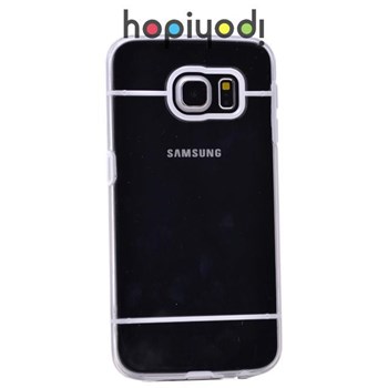 Samsung Galaxy S6 Edge Kılıf Elegance Bumper Kapak Beyaz