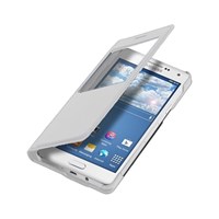 Microsonic View Slim Kapaklı Deri Samsung Galaxy A5 Kılıf Beyaz