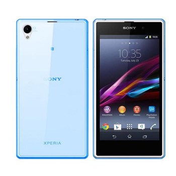 Microsonic Transparent Soft Sony Xperia Z1 Kılıf Mavi