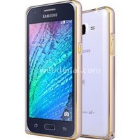 Microsonic Samsung Galaxy J1 Thin Metal Çerçeve Kılıf Gold