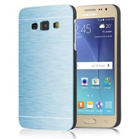 Microsonic Samsung Galaxy J1 Kılıf Hybrid Metal Mavi 33123965