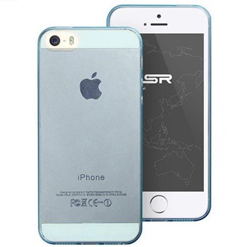 Soft TPU iPhone 5S Ultra Slim Silikon Kılıf Mavi MGSBEFGRWY8