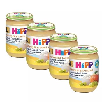 Hipp 4+ Ay 4x190 gr Organik Meyve Püresi