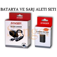 Sanger Panasonic DMW-BCF10 BCF10 Sanger Batarya ve Sarj Cihazi Seti