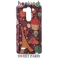 LG G3 Beat Mini Kılıf Silikon Sweet Paris Desenli Kapak
