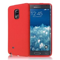 Microsonic Dot Style Silikon Samsung Galaxy Note Edge Kılıf Kırmızı