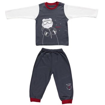 Bebetto F724 Memory Pijama Takımı Antrasit 9-12 Ay (74-80 Cm) 21222777