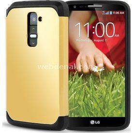 Slim Fit Dual Layer Armor Lg G2 Kılıf Sarı