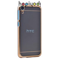 HTC Desire 820 Kılıf Elegance Şeffaf Sert Kapak Altın