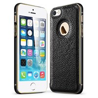 Microsonic Derili Metal Delüx iPhone 5S Kılıf Siyah