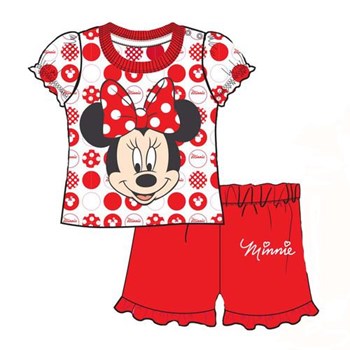 MINNIE MOUSE Mn4399 Şortlu Kız Bebek Takımı Kırmızı 6-9 Ay (68-74 Cm) 21241820