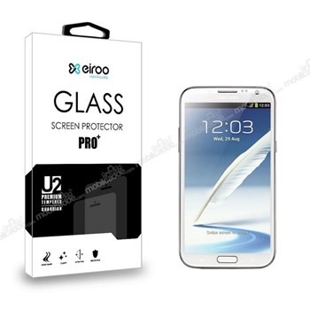 Eiroo Samsung N7100 Galaxy Note 2 Tempered Glass Cam Ekran Koruyucu