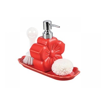 Biev Joı003 Red Flower Sıvı Sabunluk