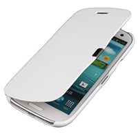 Microsonic Mıknatıslı Ultra Thin Kapaklı Samsung Galaxy Win I8552 Kılıf Beyaz