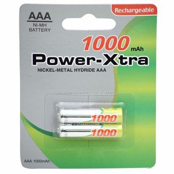 Power-Xtra AAA İnce Kalem 1000 Mah Pil 2Li Blister