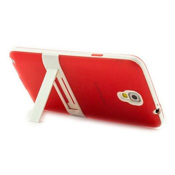 Microsonic Standlı Soft Samsung Galaxy Note 3 Neo Kılıf Kırmızı