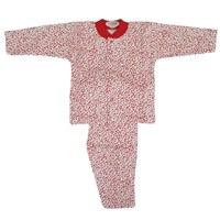 Sebi Bebe 51218 Patiksiz Bebek Pijama Takımı Kırmızı 6-9 Ay (68-74 Cm) 33442807