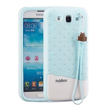 Fabitoo Samsung Galaxy Mega 5.8 Candy Kılıf Turkuaz
