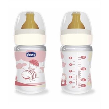 Chicco 0 BPA Polikarbonat Biberon Kauçuk Uçlu Normal Akış 150 ml