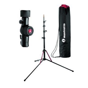 Manfrotto Monopodlu Işık Sehpası, Ağırlığı 1,25kg,Max 1,5kg,Uzunluk 59-205cm (Çantalı ve Şemsiye Tutuculu) MKSTRO1