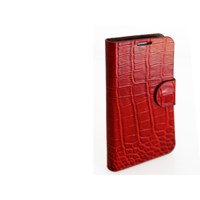 Cklf-Booktype Samsung-S4 Hakiki Deri Kılıf-Kırmızı