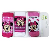 Minnie Mouse MN4851 3'li Kız Bebek Çorabı Pembe 0 Ay (50-56 Cm) 33443666