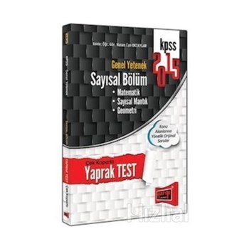 Yargı KPSS 2015 Genel Yetenek Sayısal Bölüm Çek Kopartlı Yaprak Test (ISBN: 9786051571881)