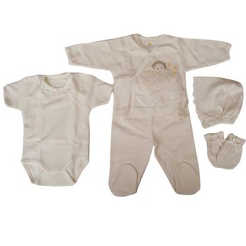 Tory Baby 111083 Hastane Çıkışı 5li Set Ekru 0-3 Ay (56-62 Cm) 21204020