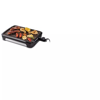 George Foreman 25850-56 F Siyah Smokeless BBQ Grill 1350 W Çelik Izgara ve Tost Makinesi Siyah