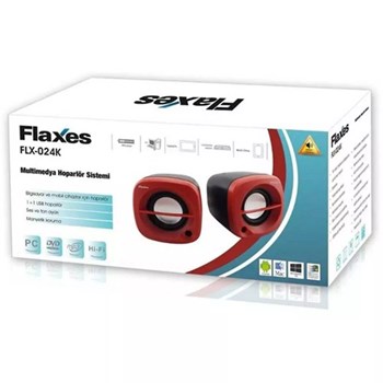 Flaxes FLX 024K 6W 1+1 Speaker Kırmızı