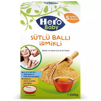 Hero Baby 5+ Ay 240 gr Sütlü Ballı İrmikli Kaşık Maması