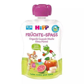 Hipp 12-36 Ay 90 gr Organik Guavalı Muzlu Elma Püresi