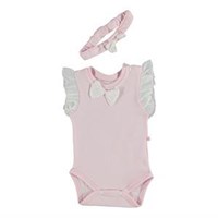 For My Baby Kurdelalı Body Pembe 9-12 Ay 20760787