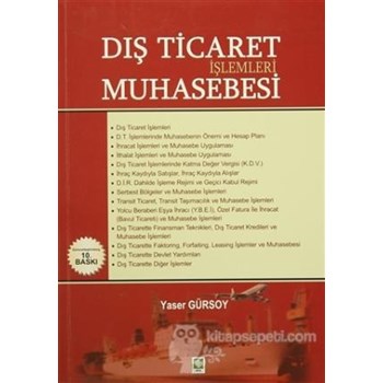 Dış Ticaret İşlemleri Muhasebesi (ISBN: 9786053271505)