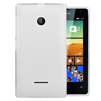 Microsonic Microsoft Lumia 532 Kılıf Transparent Soft Beyaz