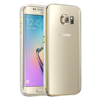 Microsonic Samsung Galaxy S6 Edge+ Plus Kılıf Ultra Thin Metal Bumper Gümüş