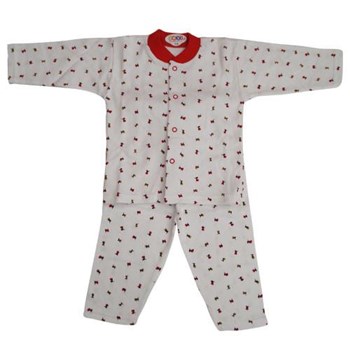 Sebi Bebe 51049 Pijama Takımı Gül Baskılı Kırmızı 3-6 Ay (62-68 Cm) 21221684