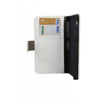 Microsonic Cüzdanlı Standlı Deri Kılıf - Sony Xperia Z1 L39h Beyaz