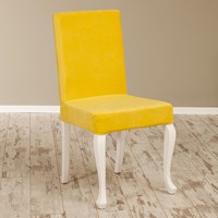 Sanal Mobilya Simay Demonte Sandalye Beyaz Sarı V-204 30251094