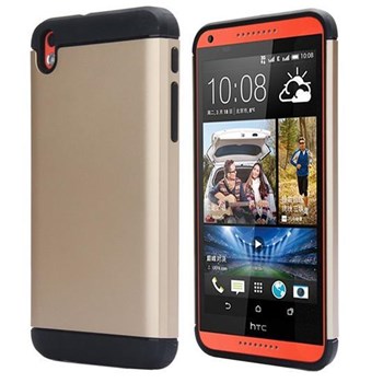 Microsonic HTC Desire 816 Kılıf Slim Fit Dual Layer Armor Gold