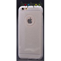 Apple iPhone 6 Kılıf Kristal Simli Arka Kapak Beyaz