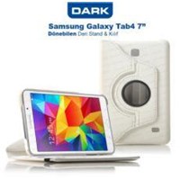 Dark Galaxy Tab4 7- T230 Uyumlu Beyaz Stant Ve Deri Kılıf
