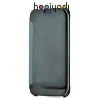 Samsung Galaxy S6 Kılıf Aynalı Flip Cover Yeşil Koyu