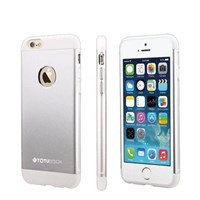 TOTU Knight Series iPhone 6 Plus PC+Aluminum case - Renk : Silver