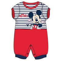Mickey Mouse Mc4230 Erkek Ribanalı Kısakol Tulum Kırmızı 6-9 Ay (68-74 Cm) 21241699