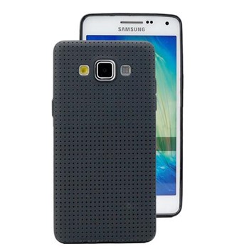 Microsonic Dot Style Silikon Galaxy A7 Siyah Kılıf