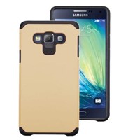Microsonic Samsung Galaxy E5 Kılıf Slim Fit Dual Layer Armor Gold