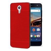 Microsonic General Mobile Android One 4g Kılıf Hybrid Metal Kırmızı